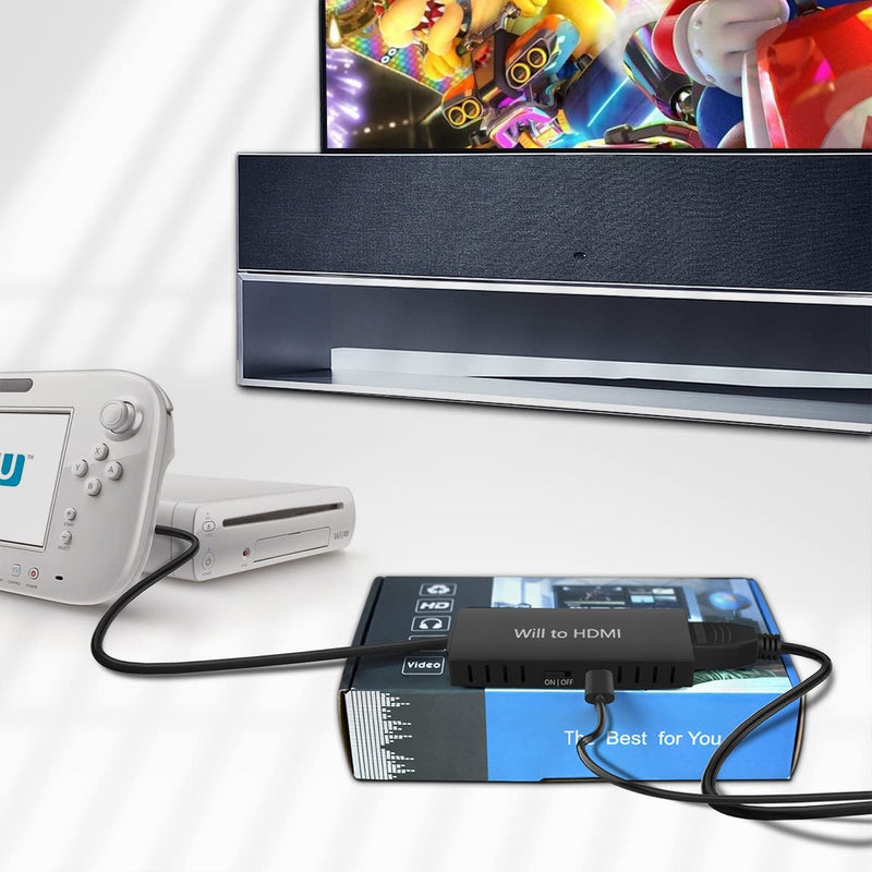 [AUSTRALIA] - Wii to HDMI Adapter - Convert 1080P/720P Ypbpr Signals to Digital HDMI for Nintendo Wii and U Wii adapter with cable 