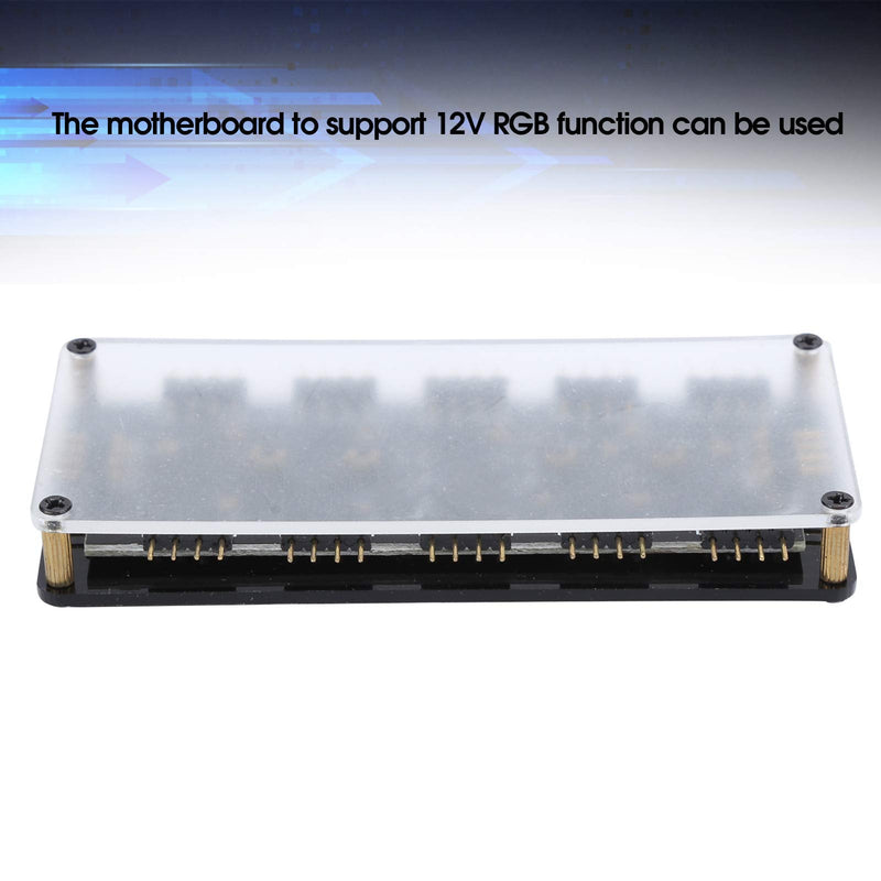 12V 4-pin RGB LED Splitter 11-Port Hub RGB Controller HUB Controller for PC Computer Desktop Motherboard