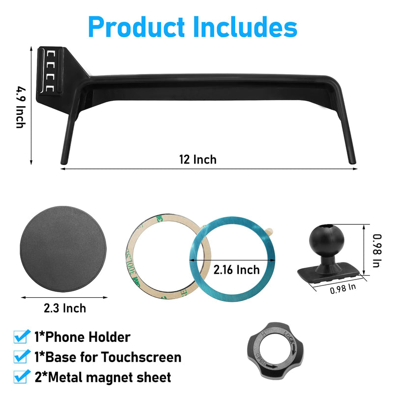 for Chevy Suburban Tahoe/GMC Yukon Magnetic Phone Holder 2021-2024 | Cell Phone Mount Automobile Cradles for 10.2 inch Touch Screen,360° Rotation Yukon Phone Holder Anti-Shake,Black 19-23 Tahoe Phone Mount 10.2in