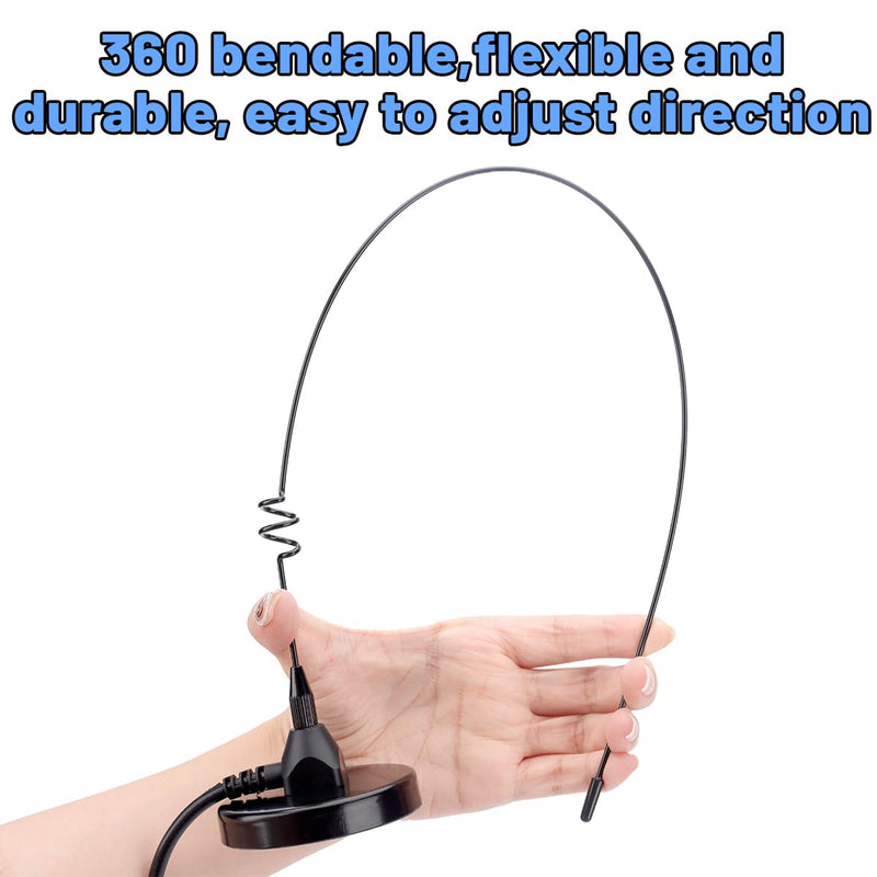 Dual Band Mobile Radio Magnetic Base Heavy Duty Mount Whip Antenna Kit with PL-259 Connector,16.4ft RG58 Cable Compatible for VHF UHF GMRS Car Truck Handheld Ham Radio Two Way Radios Antennas