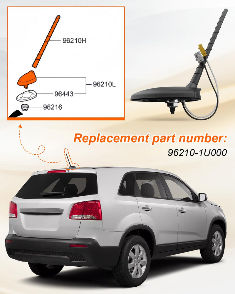 [AUSTRALIA] - Roof Antenna & Base Fit for Kia Sorento 2011 2012 2013 2014 2015, Replace 96210-1u000 