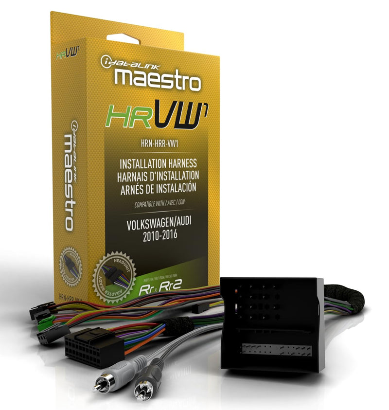 Idatalink Maestro HRN-HRR-VW1 T-Harness for Select Volkswagen Vehicles 2002-16, Replace the Factory Radio While retaining Steering Wheel Controls & use of amp (ADS-MRR or ADS-MRR2 Module Required)