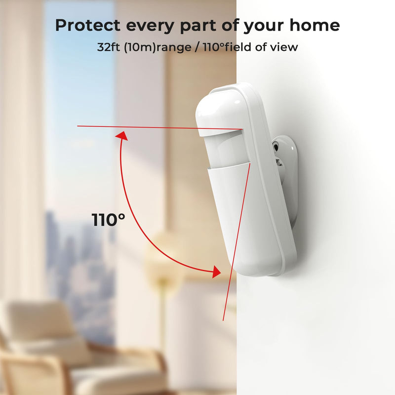 [AUSTRALIA] - PGST Home Security Systems 8-Piece Kit,Alarm System for Home Security,App Alerts,Door Sensors,Motion Detection,WiFi Alarm,Compatible with Alexa,No Subscription,for Home Security and Kids Safety 8-Kits-A 