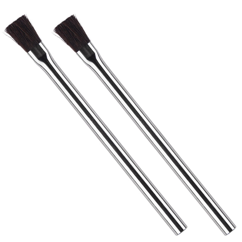 Pack of 2 flux brushes, flux brush, suitable for soldering circuit boards, acid flux brush, soldering brush for drilling water, soldering water, crafts, other universal applications, 15 cm