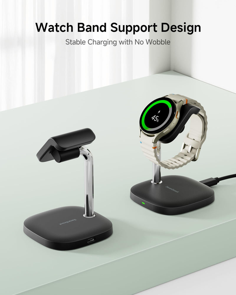 SwanScout Wireless Charger for Samsung, for Samsung S25/S24/S23/S22/Galaxy Watch7/Ultra/6/5/4/3