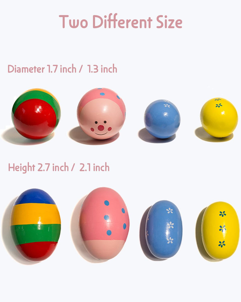[AUSTRALIA] - Egg Shakers Musical Instruments with Cute Knit Holder and Bag, Hanging Toy for Babies, Toddlers, Easter Egg Maracas for Kids, for Education, Classroom Teaching, Party Supply, Prizes 
