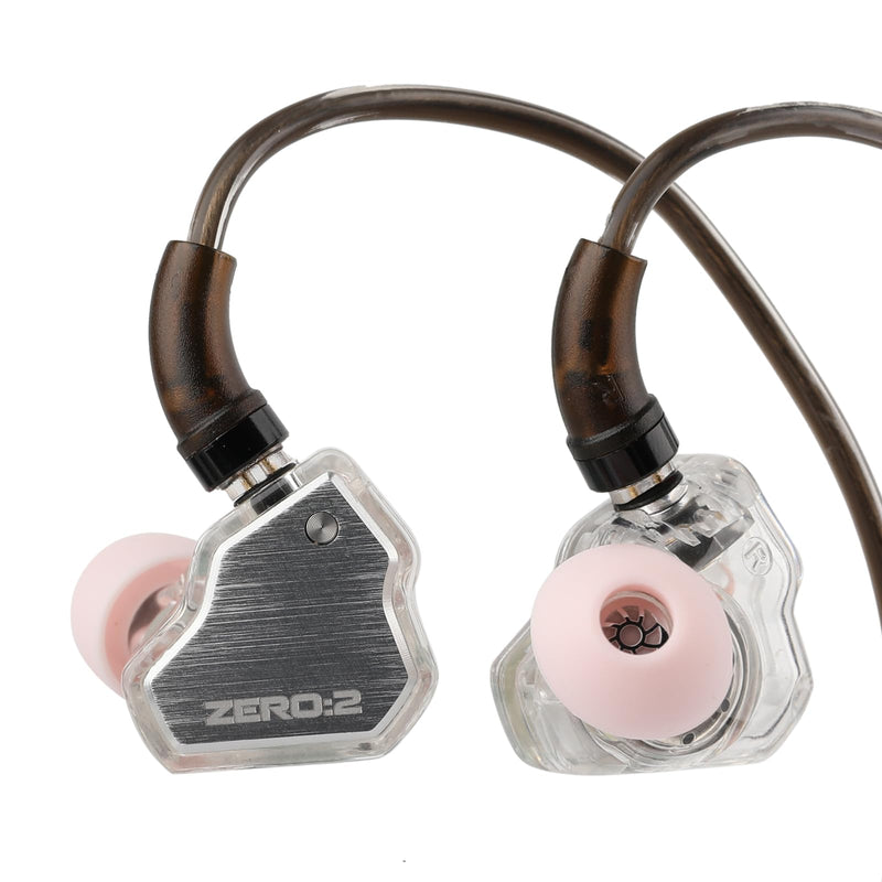 Linsoul 7Hz x Crinacle Zero:2 in Ear Monitor（Silver + Tripowin Zonie IEM Cable(2pin-0.78mm, 3.5mm, Grey)