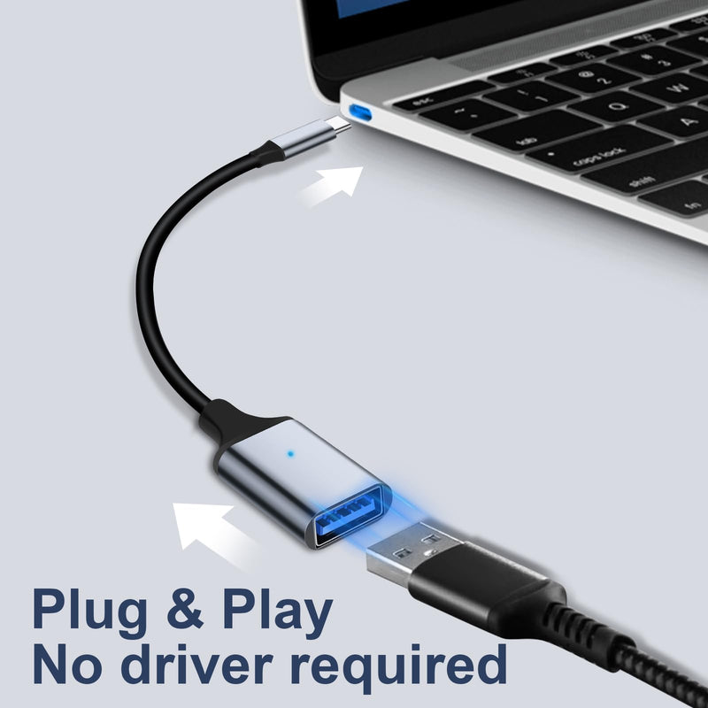[AUSTRALIA] - USB C to USB 3.0 Adapter [2 Pack], Type C Male to USB Female OTG Cable Thunderbolt3 to USB Adapter Compatible for iPhone 16 Pro Max/16 Plus/16/15 iPad MacBook Pro/Air Samsung Galaxy S24/S23/S22/S21 