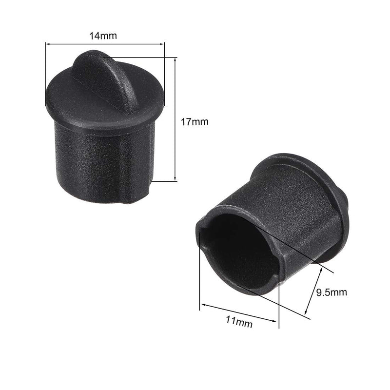 uxcell Silicone BNC Anti-Dust Stopper Cap Cover for Female Port Black 20pcs
