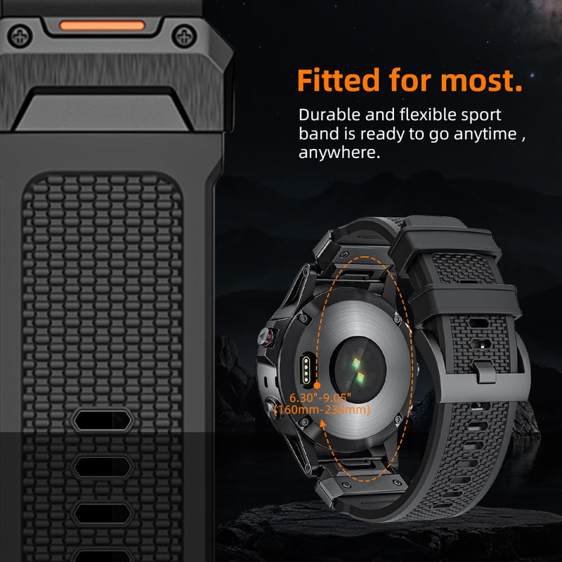 26mm Ultra Bands Designed for Garmin Fenix 8 51mm/Fenix 6X/Fenix 7X/Fenix 5X Plus/Fenix 6X Pro/Fenix 3/Fenix 3 HR/Tactix Delta,Quickfit 26 Watch Nylon Bands