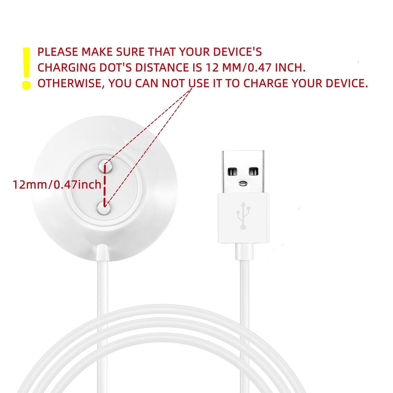 Rose Charger, Replacement Rose Standing Base Dock Station, Magnetic Fast Charging USB Cable Charger for Rose - 2 Pack, 2.5Ft