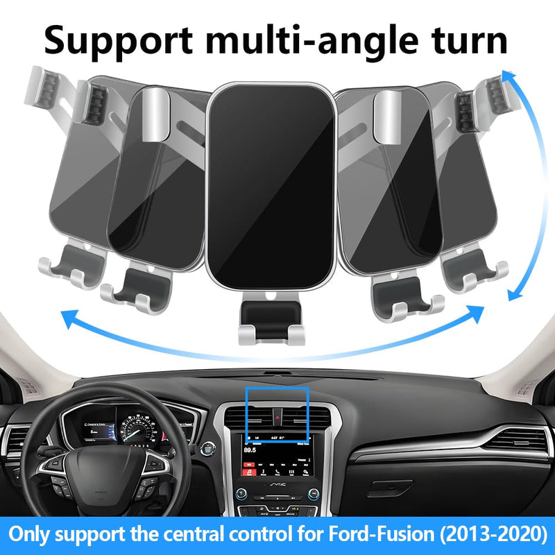 Car Phone Holder for Ford Fusion 2013 2014 2015 2016 2017 2018 2019 2020 Auto Interior Accessories Best Cell Phones Mount Cellphone Mobile Cradle Charging Navigation Bracket Vent Screen Stand