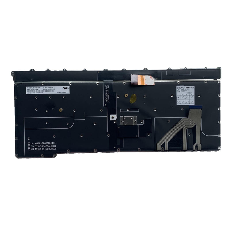 Laptop Replacement US Layout with Pointing with Backlight Keyboard for Lenovo Thinkpad Carbon X1 2015 Gen 3 3rd US Layout 8M20G118608 55Y01N5 SG-64700-XUA Black X1 Gen 3 3rd
