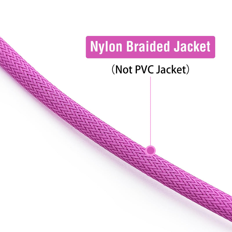 10Gtek 25GBASE-CR SFP28 to SFP28 Passive Cable, for Cisco SFP-H25GB-CU3M, Ubiquiti, Supermicro, Mikrotik, Arista and More, Nylon Braided Jacket, 3-Meter(10ft) Purple - Nylon 3m 1
