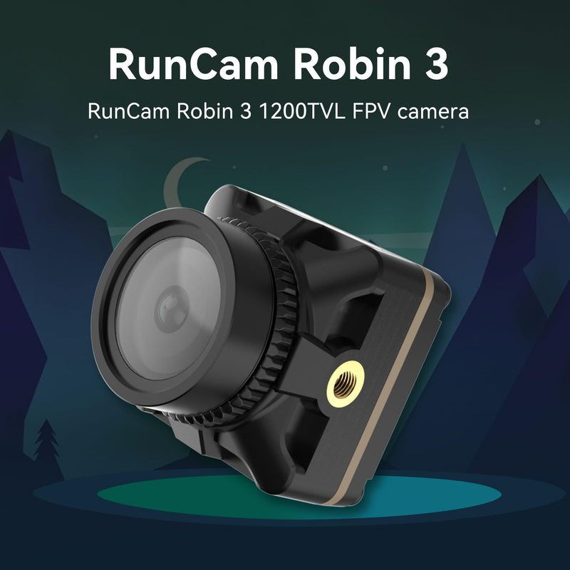 FPV Camera RunCam Robin 3- Micro Drone Camera 1200TVL FOV150° Wide Angle 5.3g for RC FPV Drone Car Plane Racing