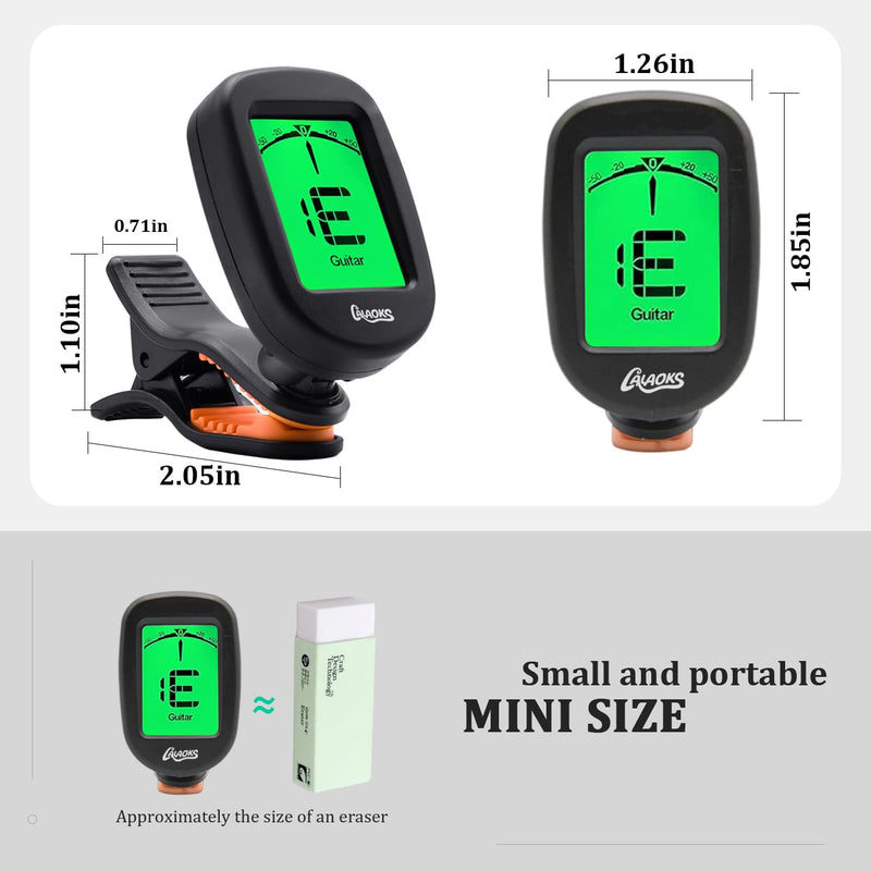 10Pack Guitar Tuner Clip on-Accurate Chromatic,Acoustic Guitar Bass Violin Ukulele Tuner GuitarTuner 10Pack