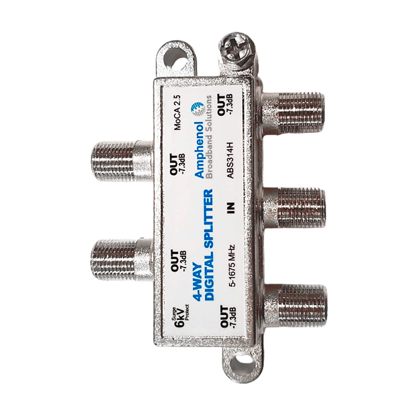 [AUSTRALIA] - Amphenol 4-Way Digital Coaxial Splitter MoCA 2.5 ABS314H 4 Way 
