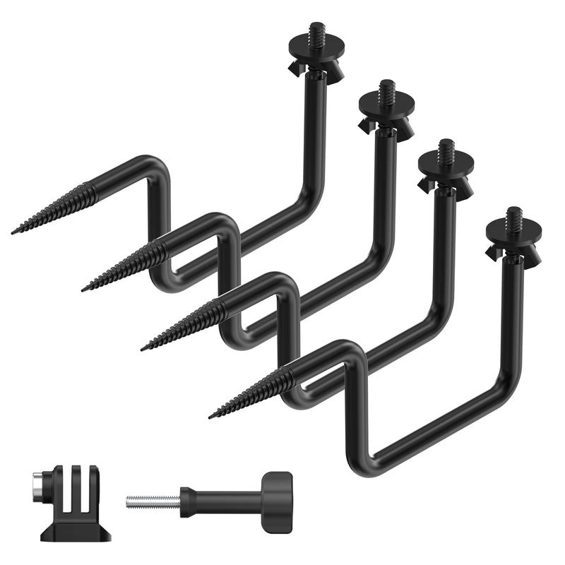 [AUSTRALIA] - Trail Camera Mount, 4 Packs Trail Cam Mounts, Tree Hunting Accessory, 360° Rotatable Game Camera Holder with 1/4"-20 Screw, Heavy Duty Trail Cam Mount for Hunting Cameras/Action Cameras/Solar Panels 