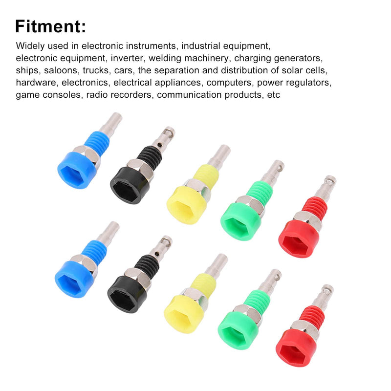 Banana Socket Jack, 10 Pieces 2 mm Banana Socket Banana Socket Connection Clamp Adapter, Banana Plug Socket Adapter Banana Plug Socket for Panel Mounting Banana Plug Socket Jack Connectors