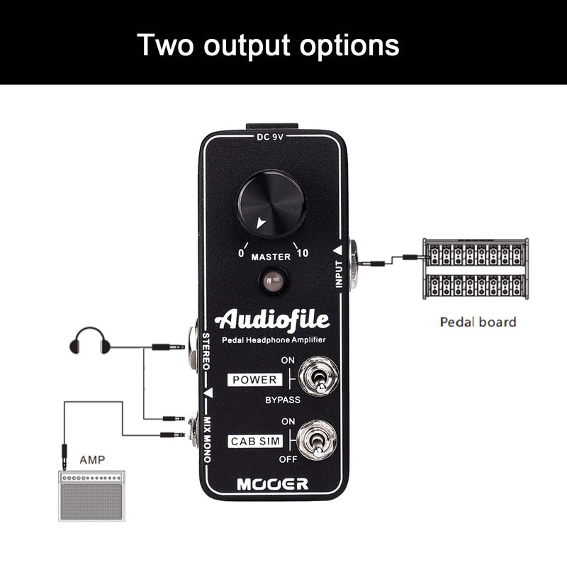 [AUSTRALIA] - MOOER Audiofile Guitar Headphone Amp Analog, Access to Effects Circuits, Buffer/Clean Boost for Electric Guitar/Bass 