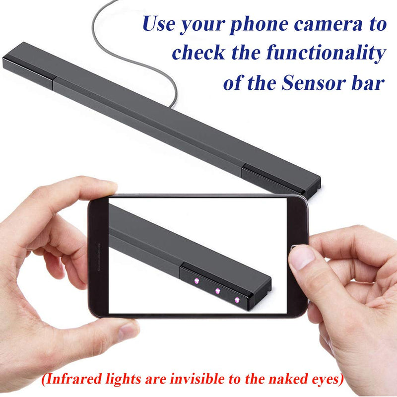 NIFERY Dolphin Bar USB Wii Sensor Bar, PC Wii Infrared Ray Motion Sensor Bar for Nintendo Wii/Wii U Console Compatible with PC USB-Port