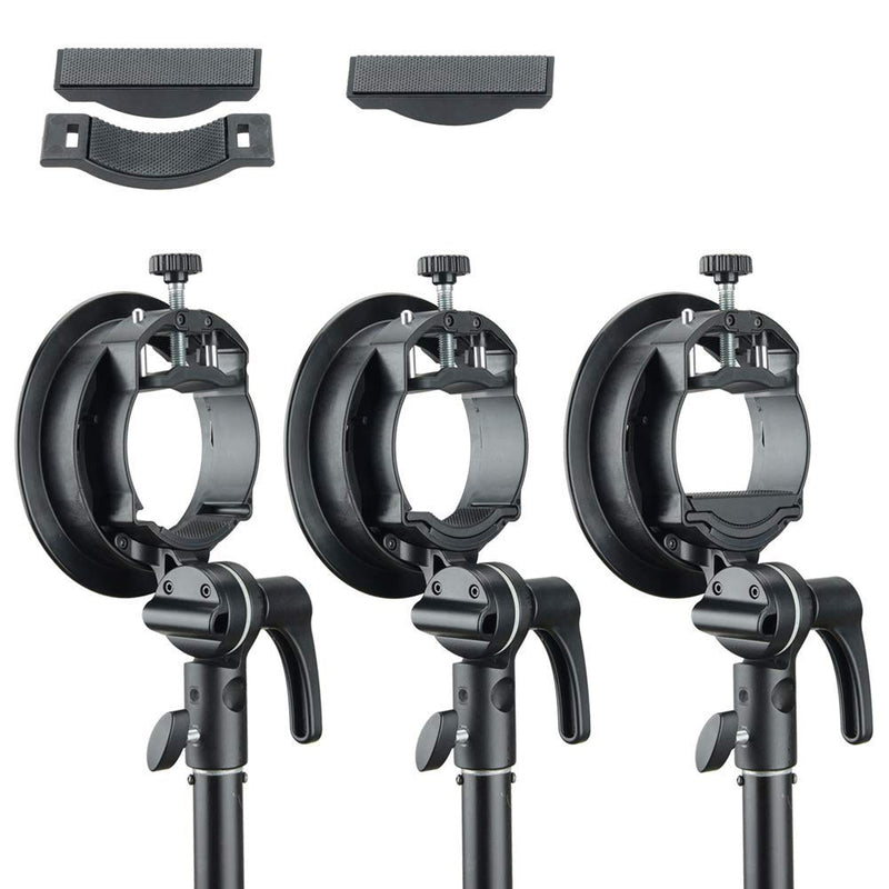 Godox S2 Speedlite Bracket S-Type Bracket Bowens Mount Flash Holder for Godox V1 AD200 Pro AD400 Pro AD200 V860II TT685 TT600 TT350, Precise Tilt Control, Integrated Umbrella Mount