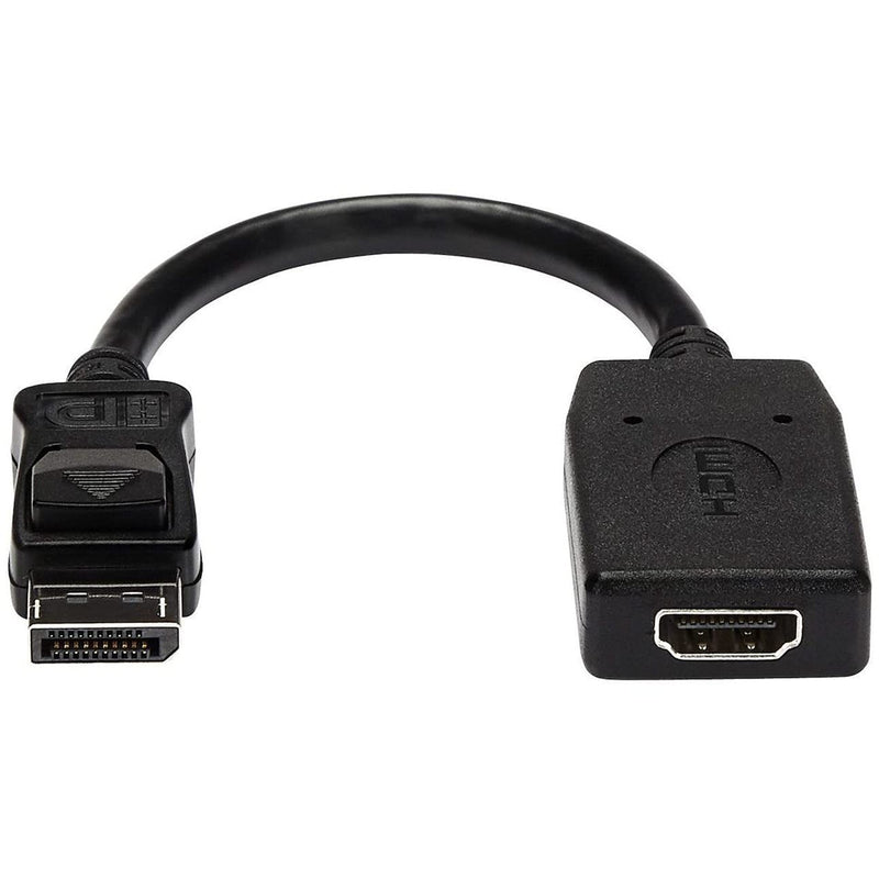 StarTech.com DisplayPort to HDMI Adapter - DP to HDMI Adapter/Video Converter - 1080p - VESA Certified - DP to HDMI Monitor/Display/Projector Adapter Dongle - Passive - Latching DP Connector (DP2HDMI) 5 inches Single