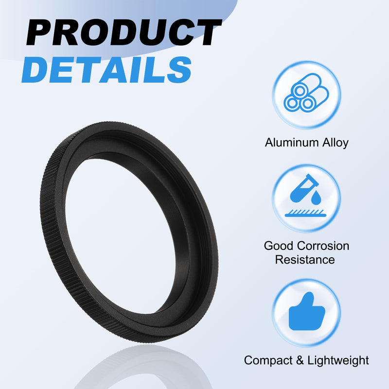 PATIKIL Telescope Adapter M54 x 0.75 mm Female to M48 x 0.75 mm Male Thread, Aluminum Alloy Lens Step Up Ring for Camera Telescope Binocular, Black 10mm
