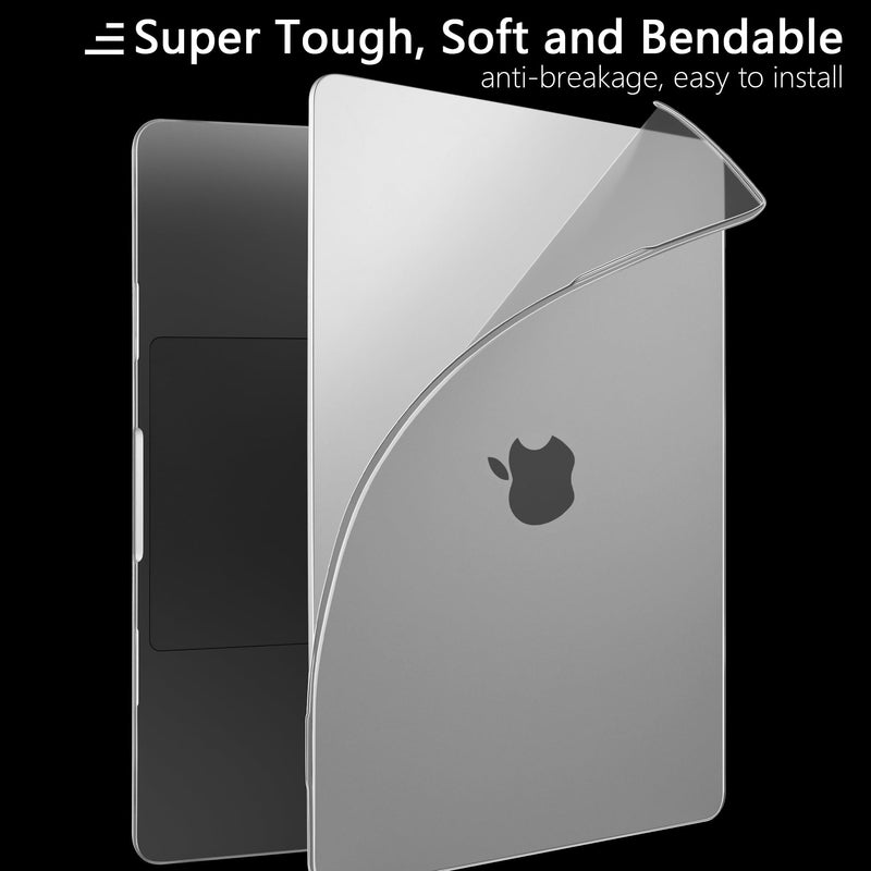 DONGKE Ultra Slim Hard Shell Case for MacBook Pro 14 inch A2918 A2992 M3 A2779 M2 A2442 M1 Pro/Max Chip with Touch ID [2024 2023 2022 2021] - Protective Cover [Sturdy Shockproof] [Matte Grey] Matte Grey