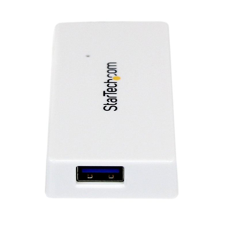 StarTech 4-Port USB 3.0 Hub 5Gbps with Built-in Cable, TAA (ST4300MINU3W) | Multi port hub, Built-in cable, Powered USB 3.2 Gen 1 extender for laptop, White, Backward compatible with 2.0 4 x USB-A with Built in Cable