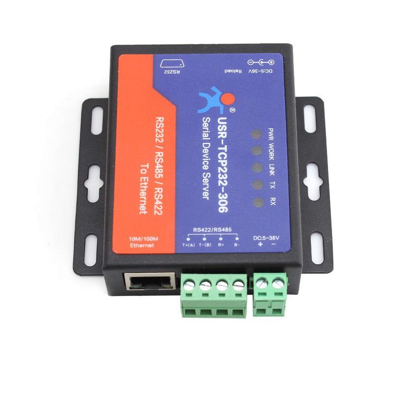 PUSR USR-TCP232-306 Ethernet Converters RS422/RS232/RS485 Serial to Ethernet Support DNS DHCP Buit-in Webpage