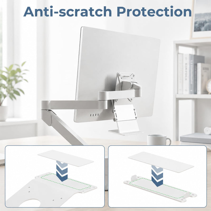 VESA Mount Adapter Kit Only for iMac 24 Inch M1/M3/M4, White Metal Adapter Plate Converts to 75x75 or 100x100 VESA Mounting Pattern, Mounting Hardware Included