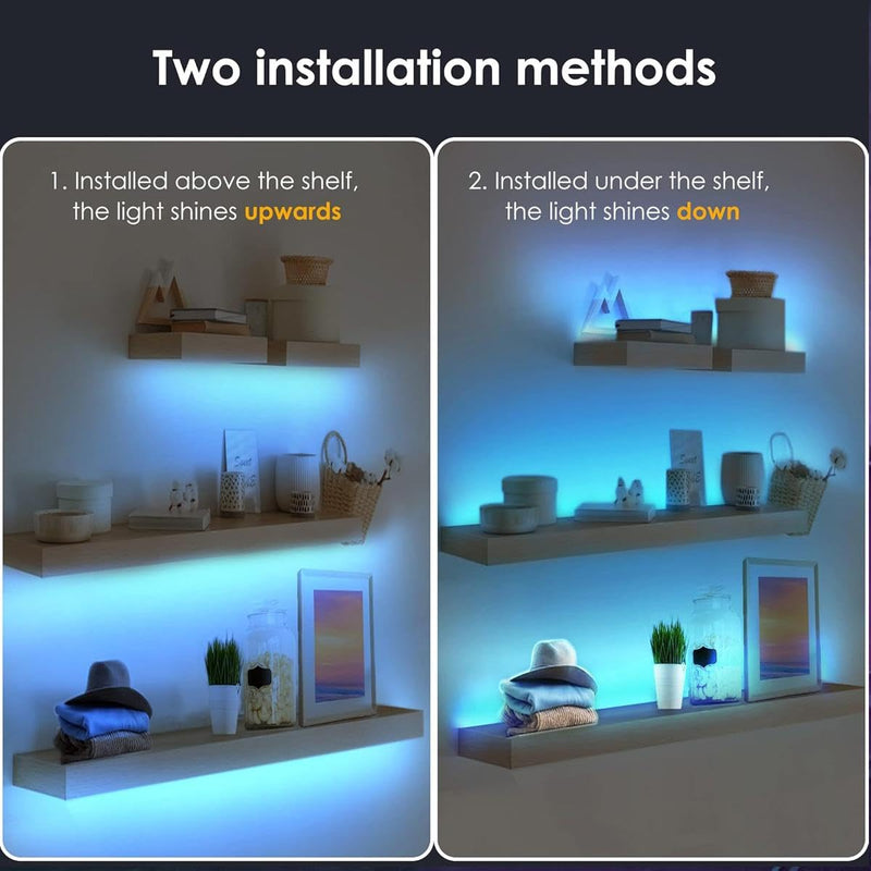 [AUSTRALIA] - Battery Powered LED Strip Lights, Wireless RGB LED Strip Lights with 24 Keys Remote Control, 20 inch x 3 Pack for Kitchen Under Cabinet Lighting, Shelves, Under Counter, Closet, Cordless Click Light RGB 3Pack 