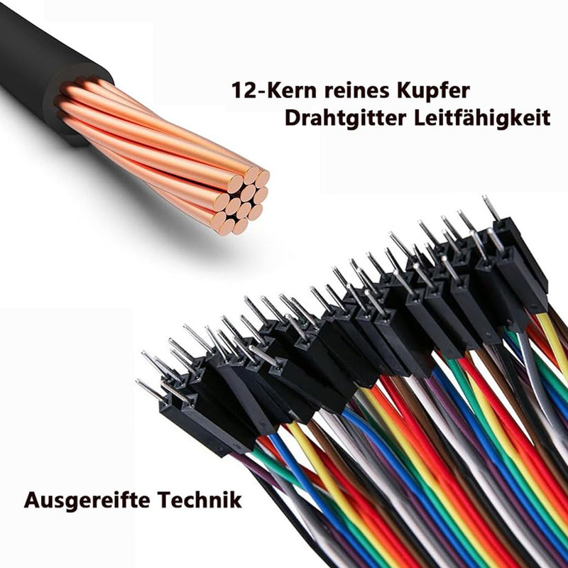 120 Pin Jumper Wire 40 x 10 cm, 40 x 20 cm, Male to Female, Male to Male, Female to Female Jumper Wires Breadboard, Cable Jumper 28AWG Wire Bridges for M2M/F2M/F2F Arduino