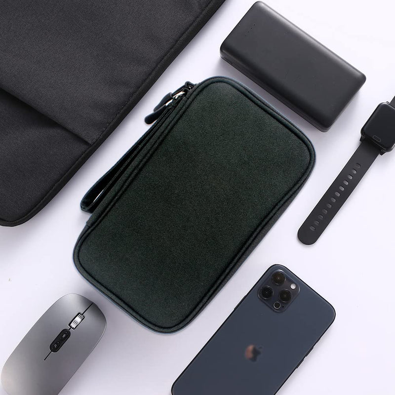 DDgro Travel Accessories Organizer Electronics Pouch for Keeping Certificates Charger/Power Bank/Cables/Mouse/Earphone (Medium, Black) Black-Medium Medium