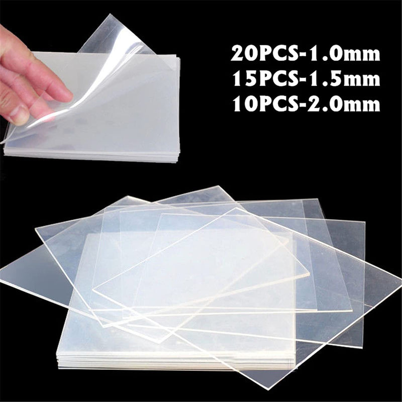 [AUSTRALIA] - Dental Lab Rail Thermoforming Material for Vacuum Forming Soft Hard 1/1.5/2mm (1.0mm, Soft) 