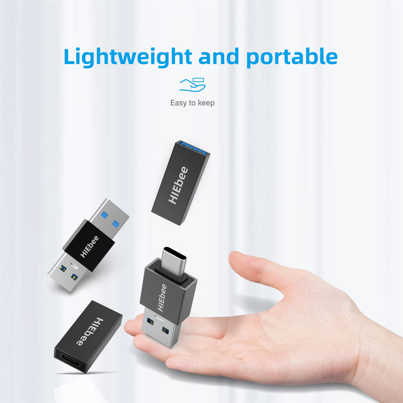 USB 3.0 A to A Male Adapter, USB Female to Female Adapter, USB Type-C to USB A Male Adapter, USB 3.0 Female to USB C Female Adapter Connector Compatible with Hard Drive, Laptop etc 4 in 1 Pack
