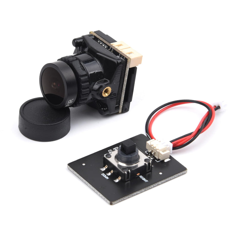 1800TVL FPV Camera Mini 2.1mm Lens 1/1.8 Camera 5V-40V PAL/NTSC with for OSD Internal Adjustable for RC FPV Racing Drone Black 1800TVL