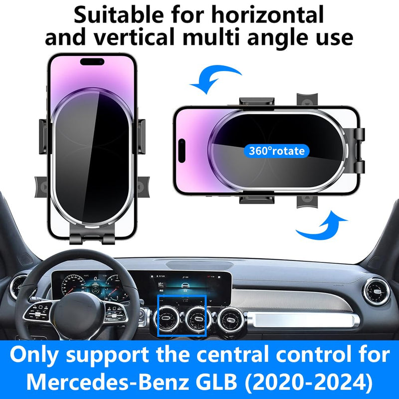 Car Phone Holder for Mercedes Benz GLB 2020 2021 2022 2023 2024 2025 2026 GLB250 , EQB 2022-2025 Auto Accessories Navigation Bracket Interior Decoration Dashboard Cell Mobile Mount case Accessory