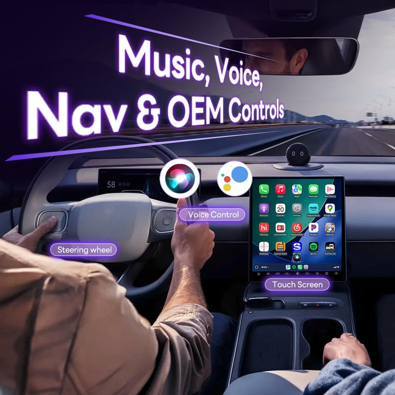 CarlinKit 5.0 Wireless CarPlay & Android Auto Adapter 2AIR | 5GHz WiFi | Wired to Wireless | Plug-and-Play | Auto Connect | for OEM Wired Cars | Online Upgrade | Voice, Music, Navigation
