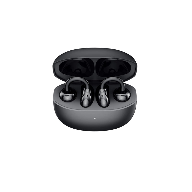 HONOR Choice Earbuds Clip, 36 Hours Bluetooth Headphones, Noise Cancelling Open-Ear Headphones, Bluetooth 5.3 Headset with Microphone, IP54 Wireless Earphones, Black