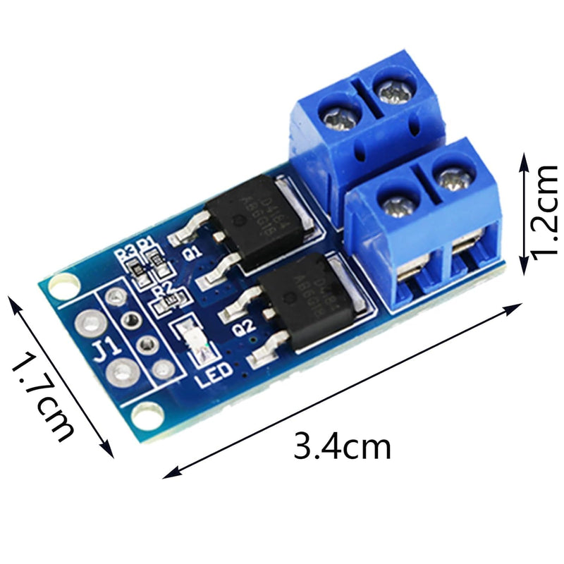 12 Pcs DC 5V-36V 400W FET Trigger Switch Drive Module Board Dual Mosfet Driver Module Dual High Performance Switching Driver Module PWM Controller Switch Panel Driver Module for Ar-duino