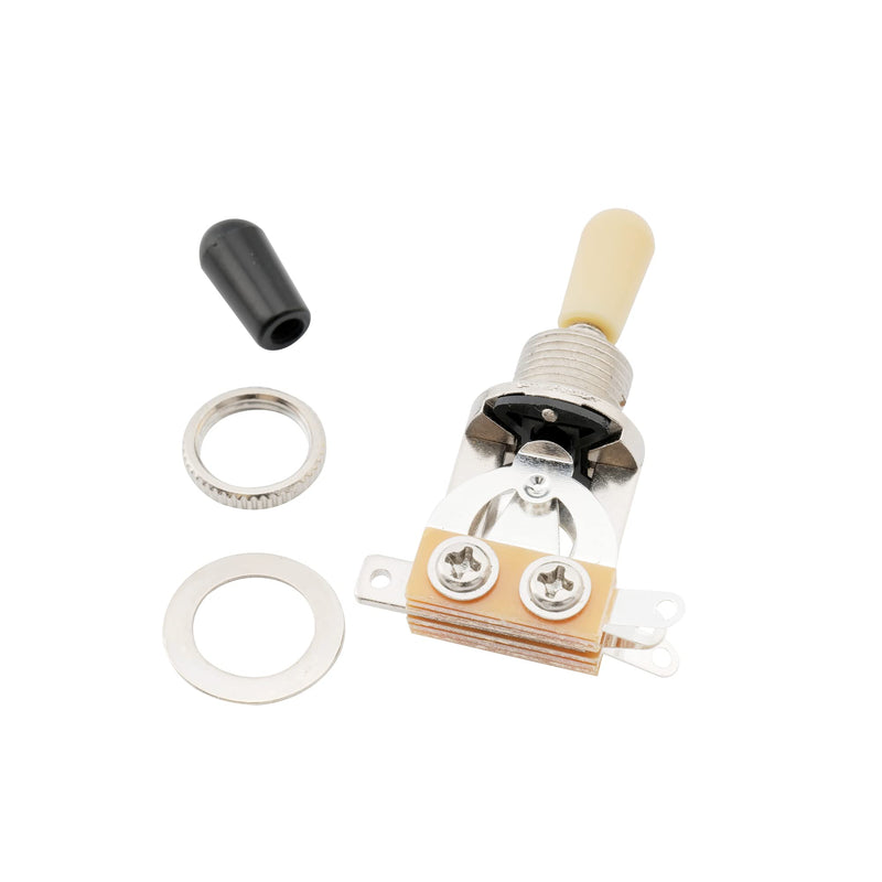 Musiclily Metric 3 Way Short Straight Guitar Toggle Switch Pickup Selector for Epiphone LP Les Paul Electric Guitar, Cream Tip