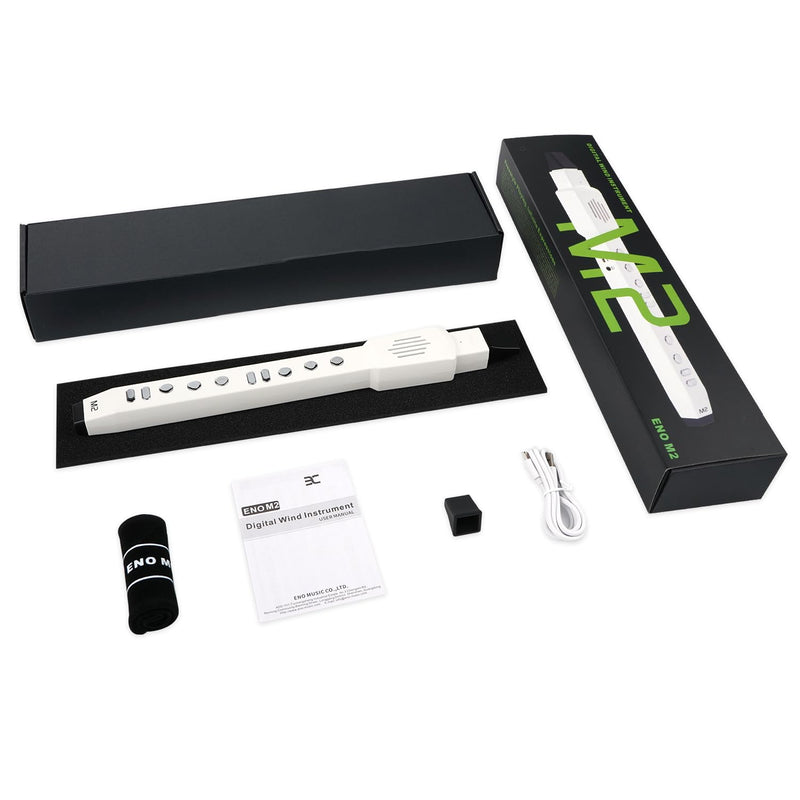 EX Digital Wind Instrument with 12 Tones, 3 Fingerings, Scales, Transpose Function, Automatic Vibrato, Three-octave Option, and Blow Intensities (Black) Black