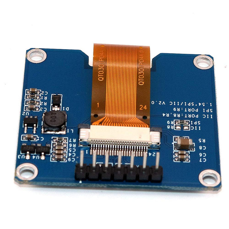 Fasizi 1.54 Inch OLED Display Module 128 x 64 SPI IIC Interface OLED Screen Board 3.3-5 V UART White Writing