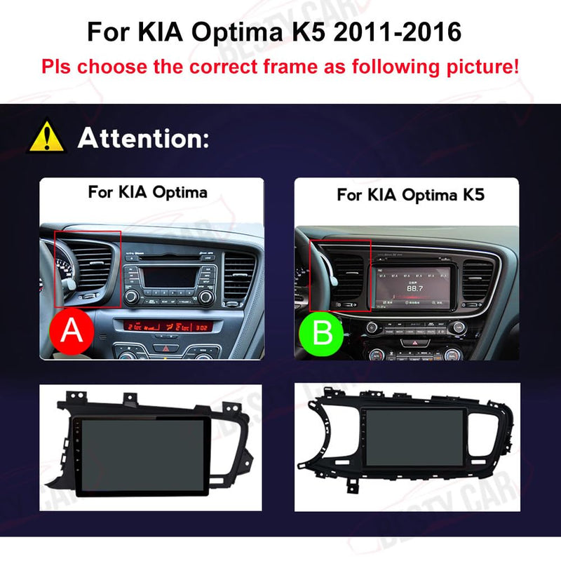 9'' Car Radio Stereo Dash Install Kit Fascia Panel Trim fits for KIA K5 Optima 2011-2016 Left Hand Drive Installation Aftermarket Stereo Headunit