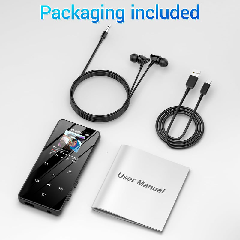 MP3 Player with Bluetooth 5.3, 32GB Portable Music Player with Speaker, HiFi Lossless Audio, Expandable to 128GB, Lightweight for Running, Gym, Travel, Kids & Students