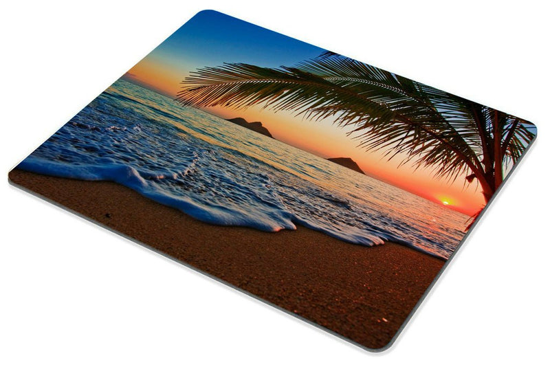 Hawaiian Mouse Pad by Smooffly, Pacific Sunrise at Lanikai Beach, Hawaii Colorful Sky Wavy Ocean Surface Scene,Customized Rectangle Non-Slip Rubber Mousepad Gaming Mouse Pad, 9.5 X 7.9 Inches SM-11