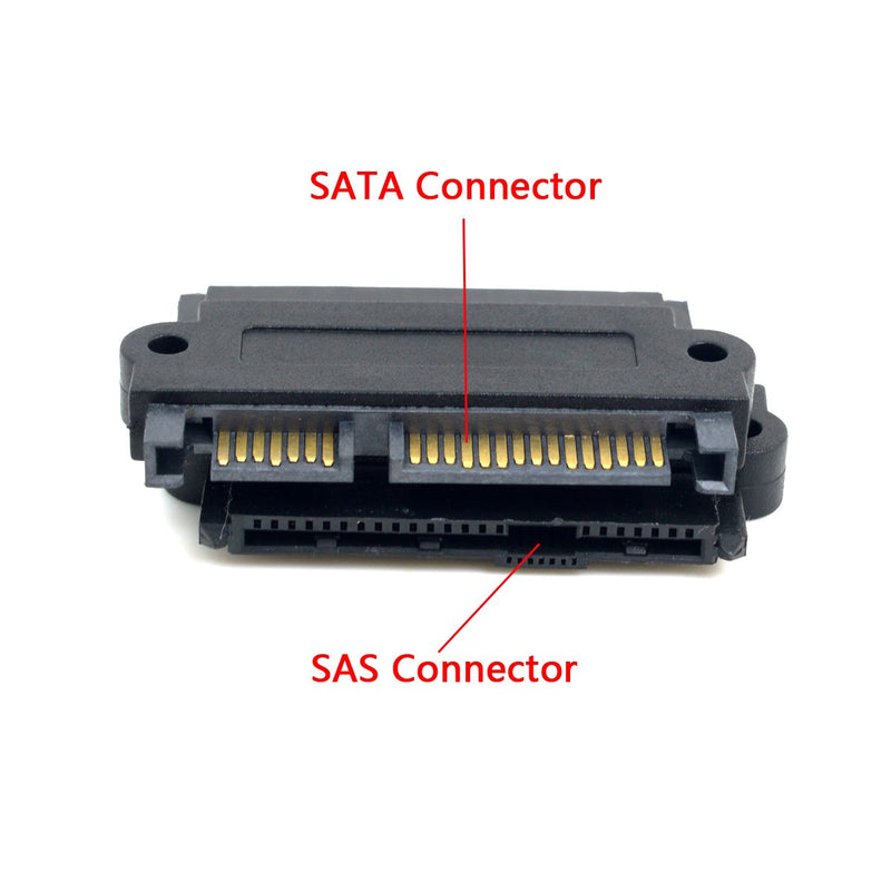 CY SATA Hard Disk Drive Raid Adapter with 15 Pin 7 Pin + 15 Pin to SFF-8482 SAS 22 Pin Converter Adapter Straight