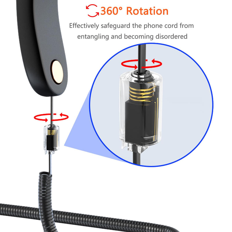 Phone Cord Detangler for Desk Phone, 2 Pack 360 Degree Rotating Telephone Cord Detangler Swivel Cord, No Tangle Phone Cord for Landline